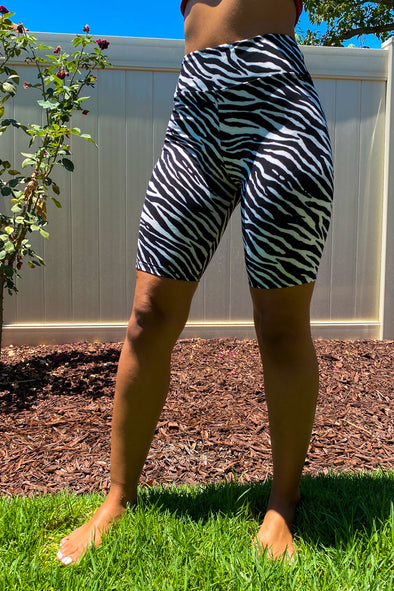 Zebra Biker Shorts