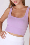 Finesse Ribbed Crop Top – Lavender